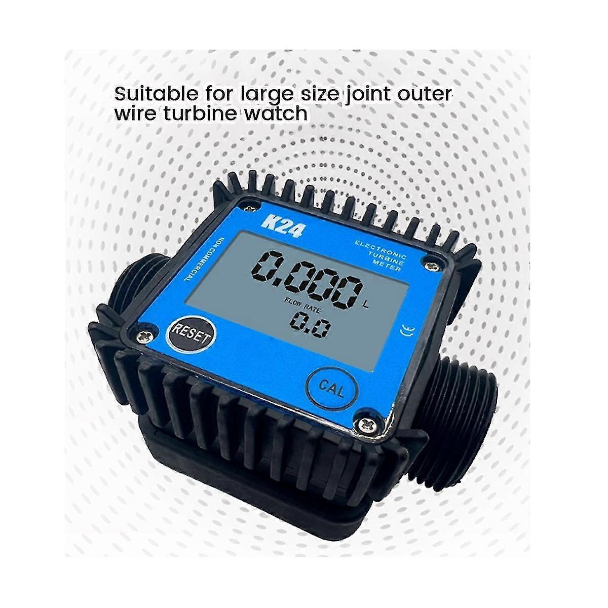 LCD Fuel Flow Meter K24 for Turbine Digital Die-Sel Flowmeter Favorable Liquid Water Meas