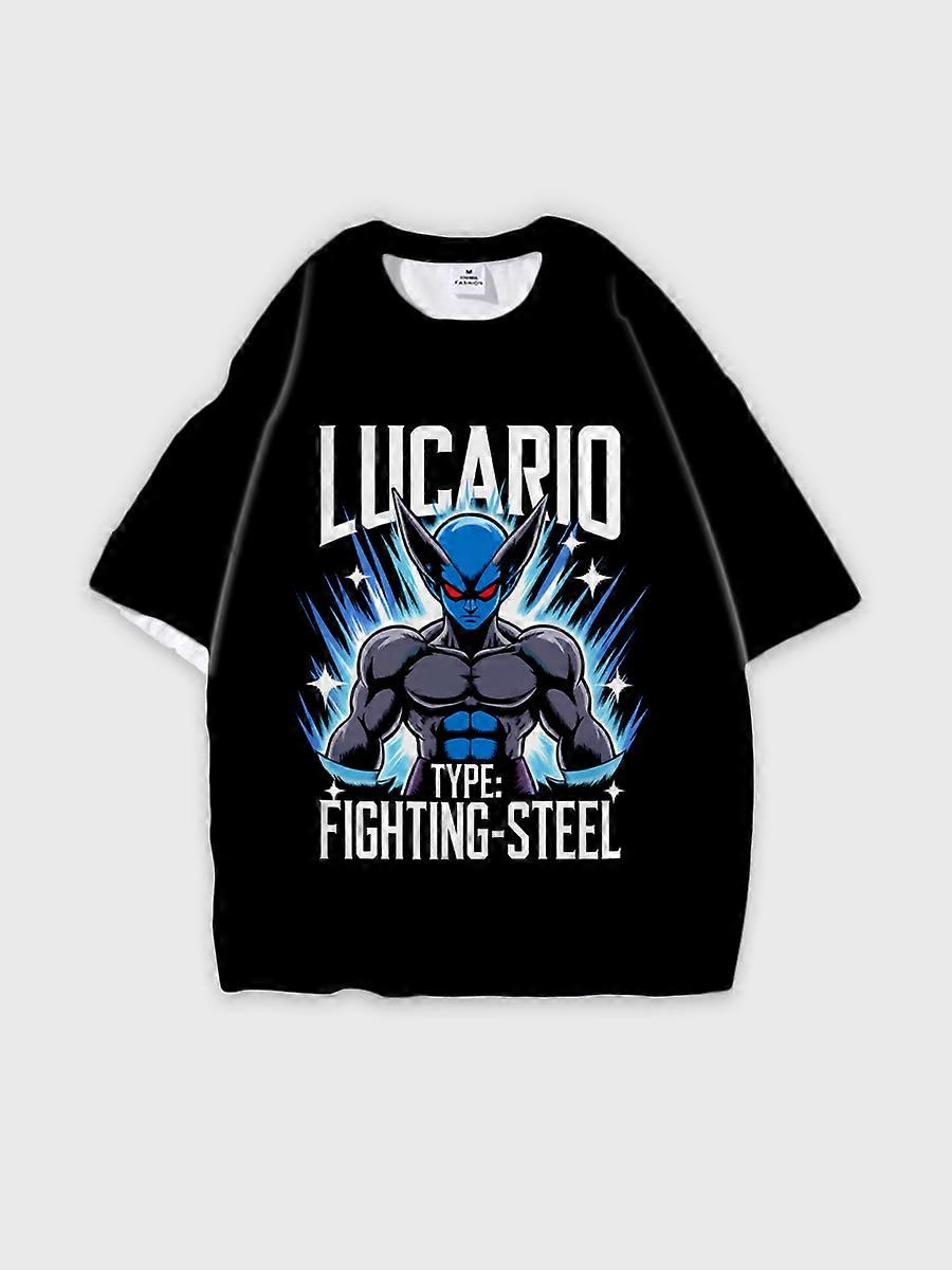 T-shirt round neck Cartoon Pattern loose short sleeve E1057