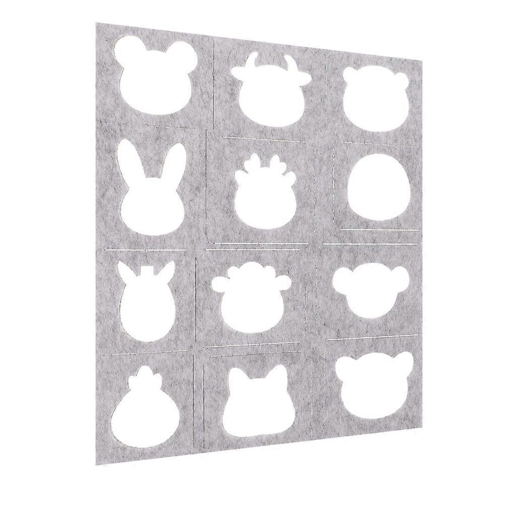 Woolen Felting Applique Template DIY Craft Stencil For Kids And Families Size 20.30X18.80X0.30CM Grey Practical 1 Set