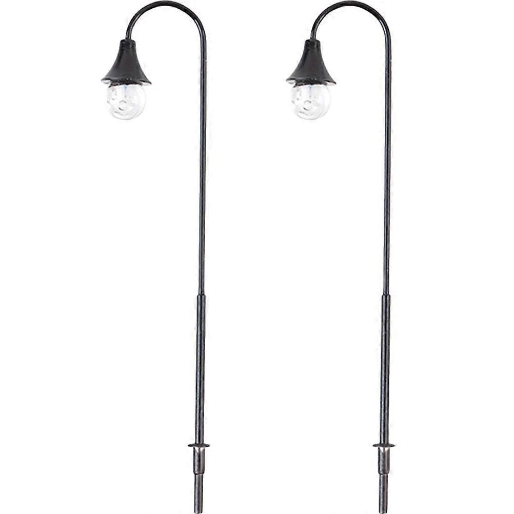 2pcs Courtyard Lights Miniature Street Light Models for Sand Table Display