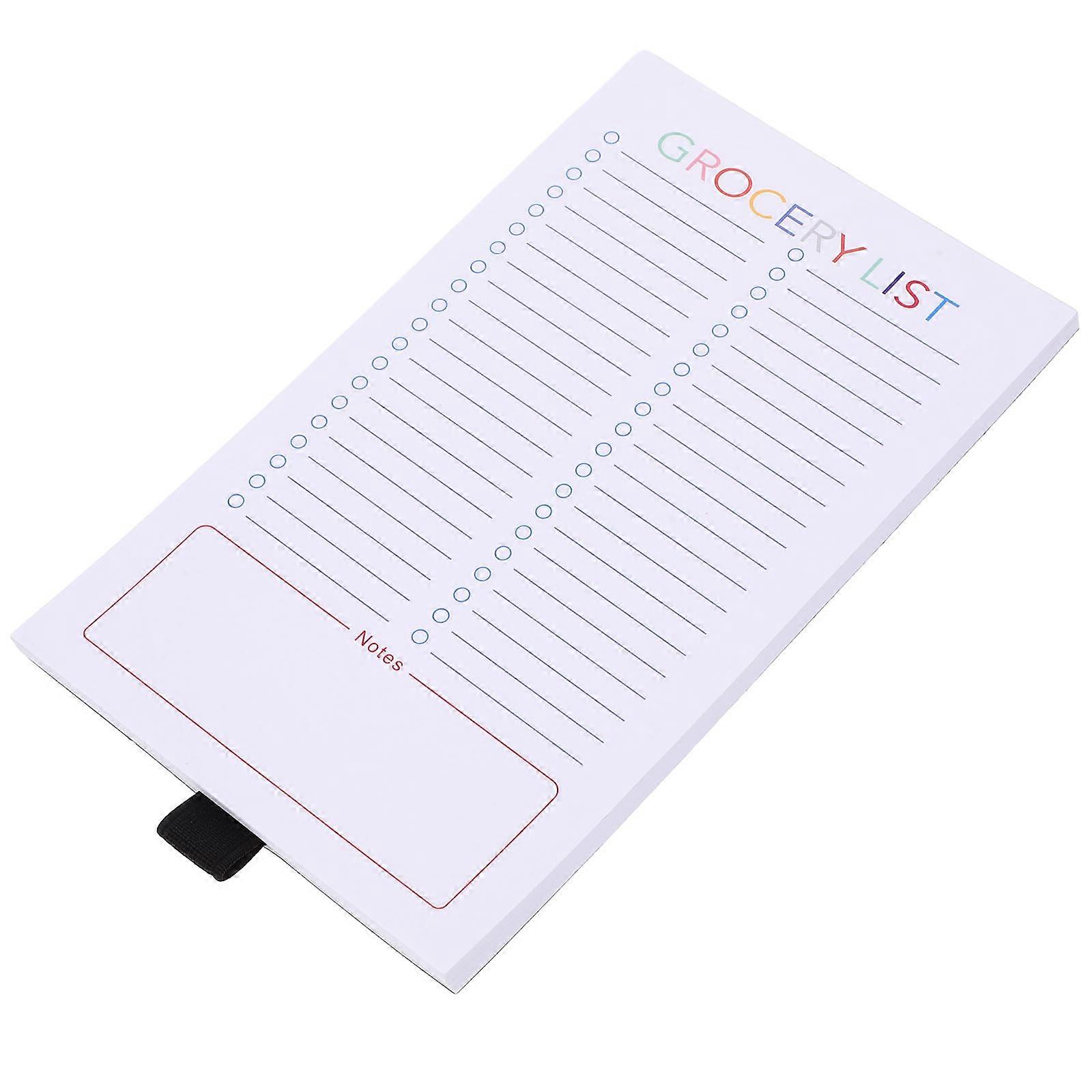 Magnetic Grocery List Pad 2pcs Shopping Notepad with Check off List