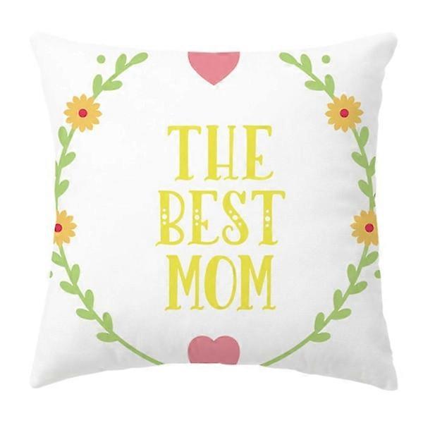 Pillowcase Soft Letters Design Zipper Square Happy Mother's Day Decorative Pillow Case Kaesi