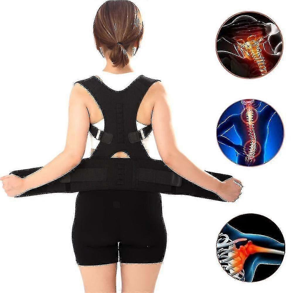 Posture Corrector Back Support Brace & Waist Spine Strap - Orthopedic Belt for Improved Posture & Comfort