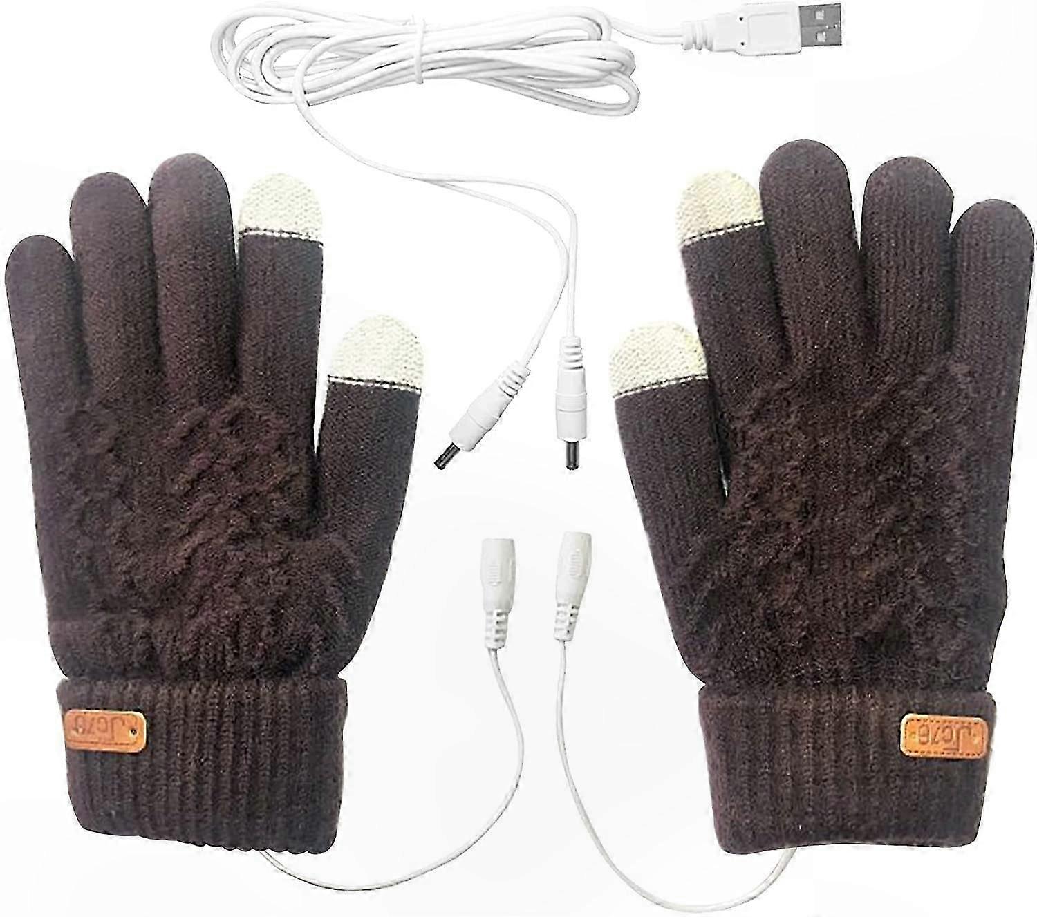Unisex Winter USB Heated Gloves with Touchscreen Functionality for Work, Gaming, and Outdoor Activities