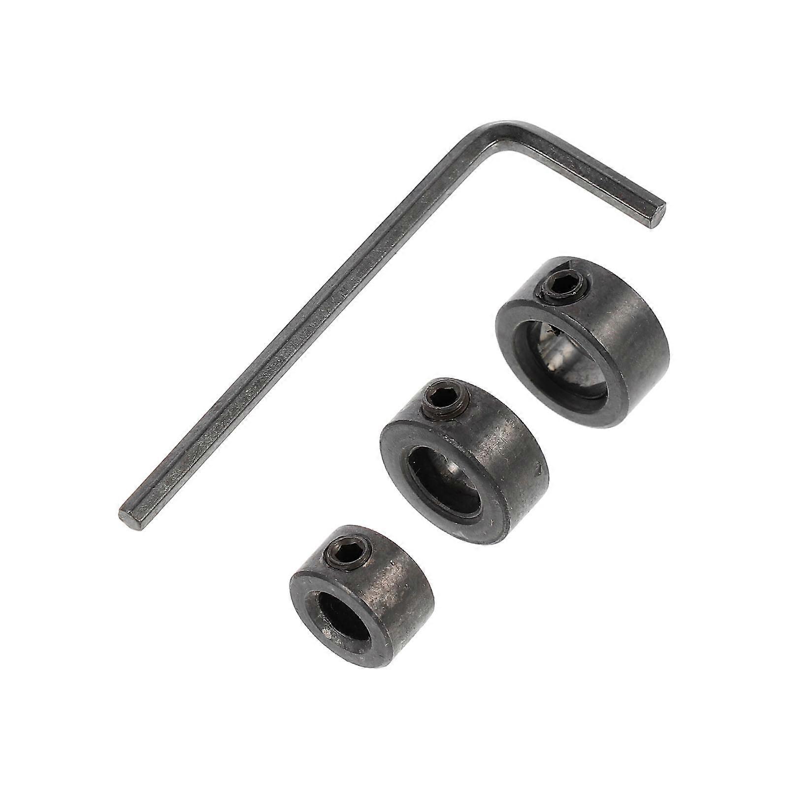 Drill Depth Stop Collars with Positioner Locator made of Carbon Steel for Woodworking 1 Set
