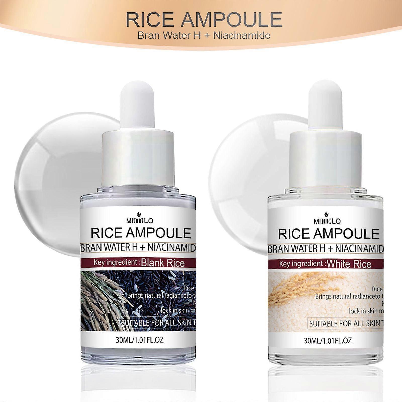Rice Peeling Ampoule, Face Exfoliator Pore Minimizer for Face, Rice Ampoule Soft Exfoliating Face&Body Scrub Dead Skin Remover, Moisturizing, Smooth, 
