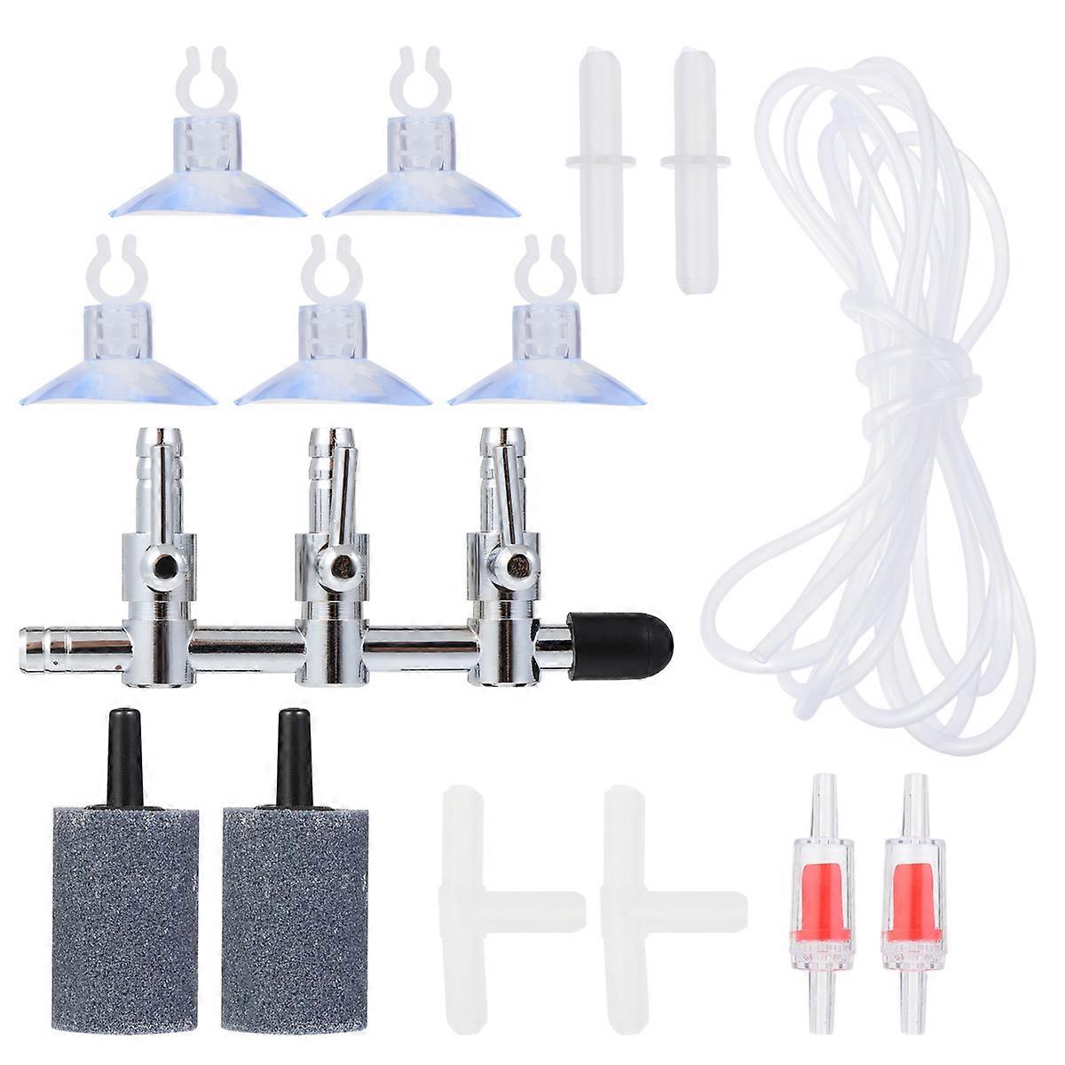 Air Pump Connector And Check Valve 16 Pcs Set Tube Shape For Home Aquariums And Aquarium Owners