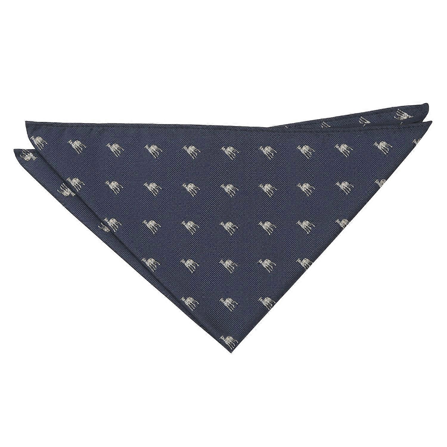 Navy Blue Whippet Dog Embroidered Pocket Square