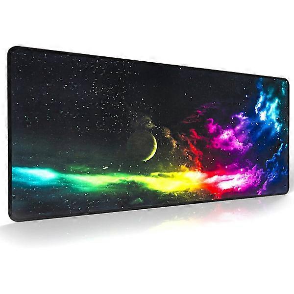 Large Gaming Mouse Pad (800 × 300 × 3 mm) with Stitched Edges, Durable Non-Slip Natural Rubber Base