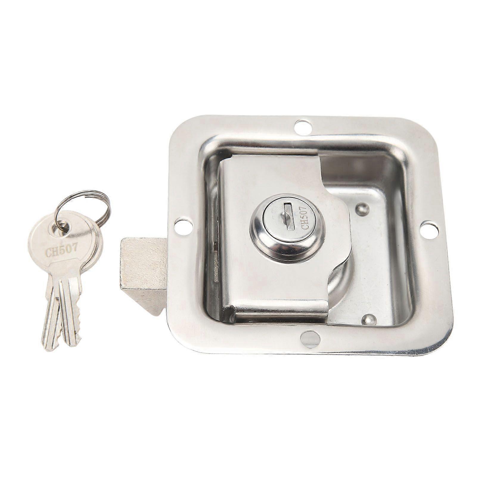 Flush Mounted Stainless Steel 304 Tool Box Handle Latch with 2 Keys