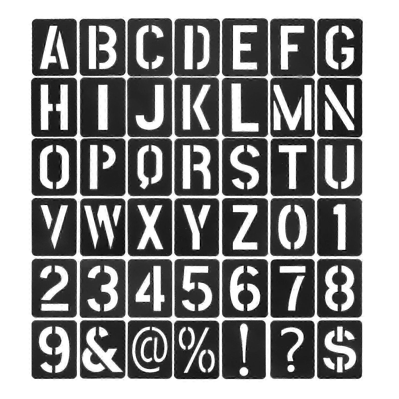 42PCS Hollow Stencils Crafting Templates Letters and Numbers Templates Reusable Stencils for Painting on Walls Home Decor and Furniture