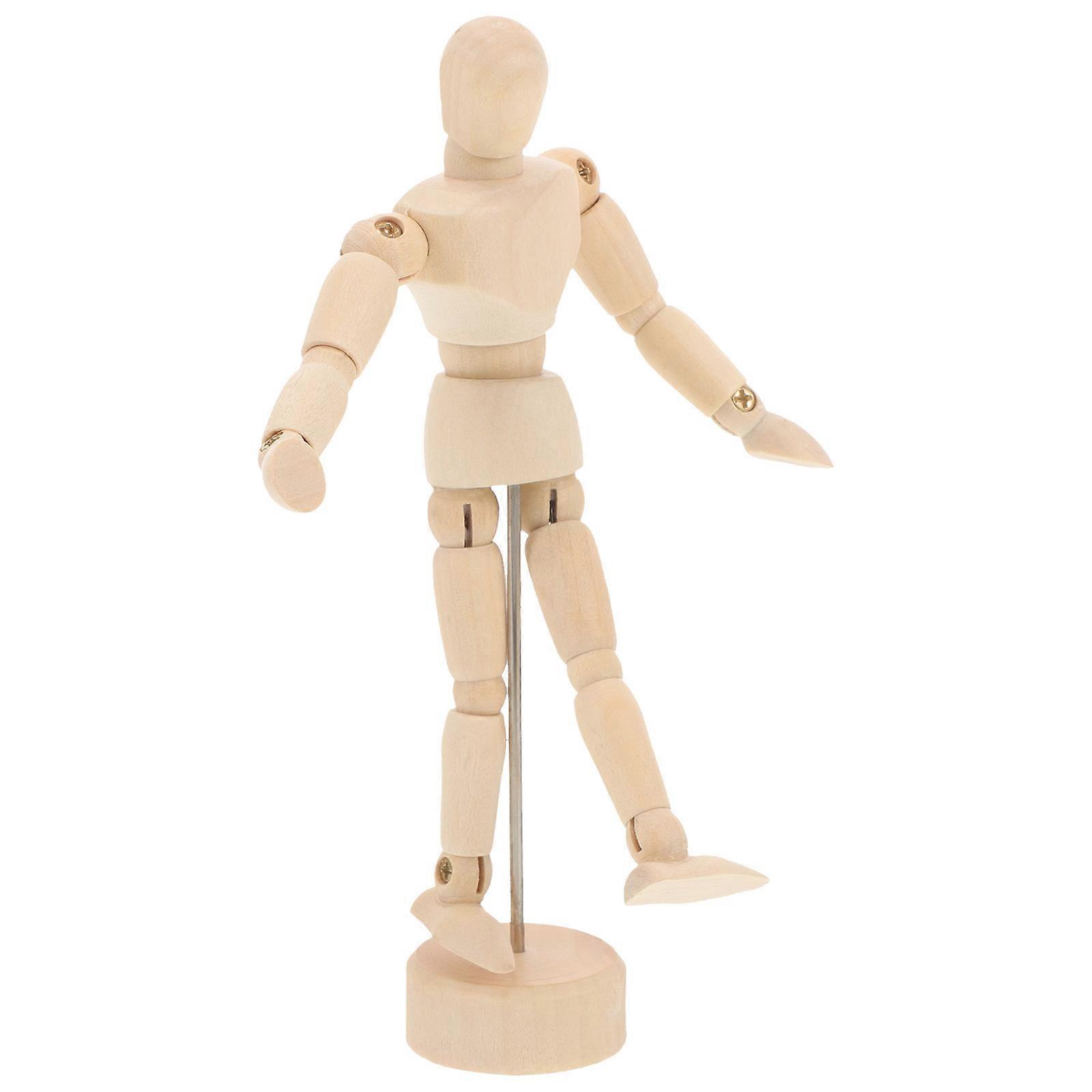 Træfigurmodelmannequin til tegnekunstværk