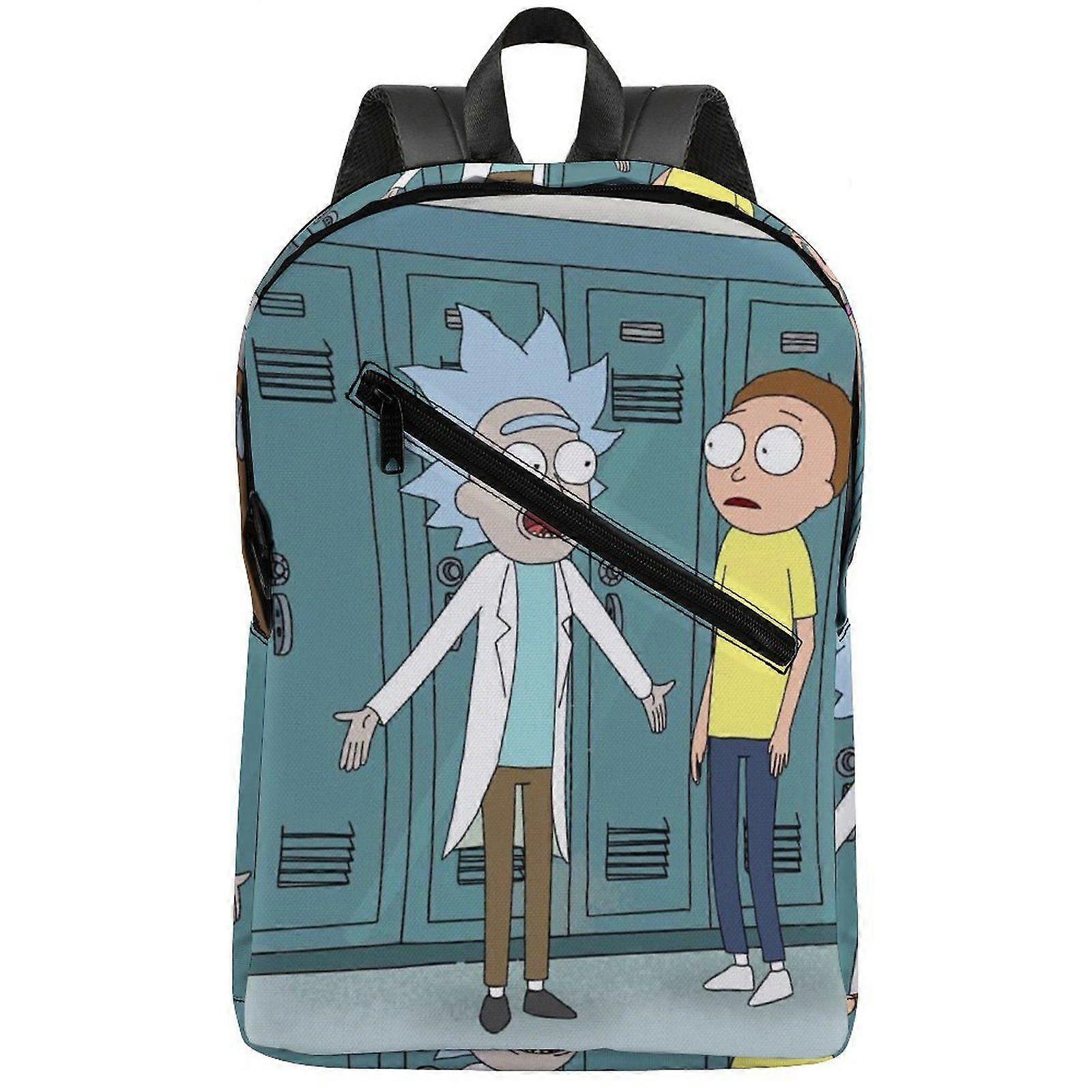 a11561 Rick and Morty Season Ergonomic School Backpack with Soft Padding and Adjustable Shoulder Straps for Daily Use m11561