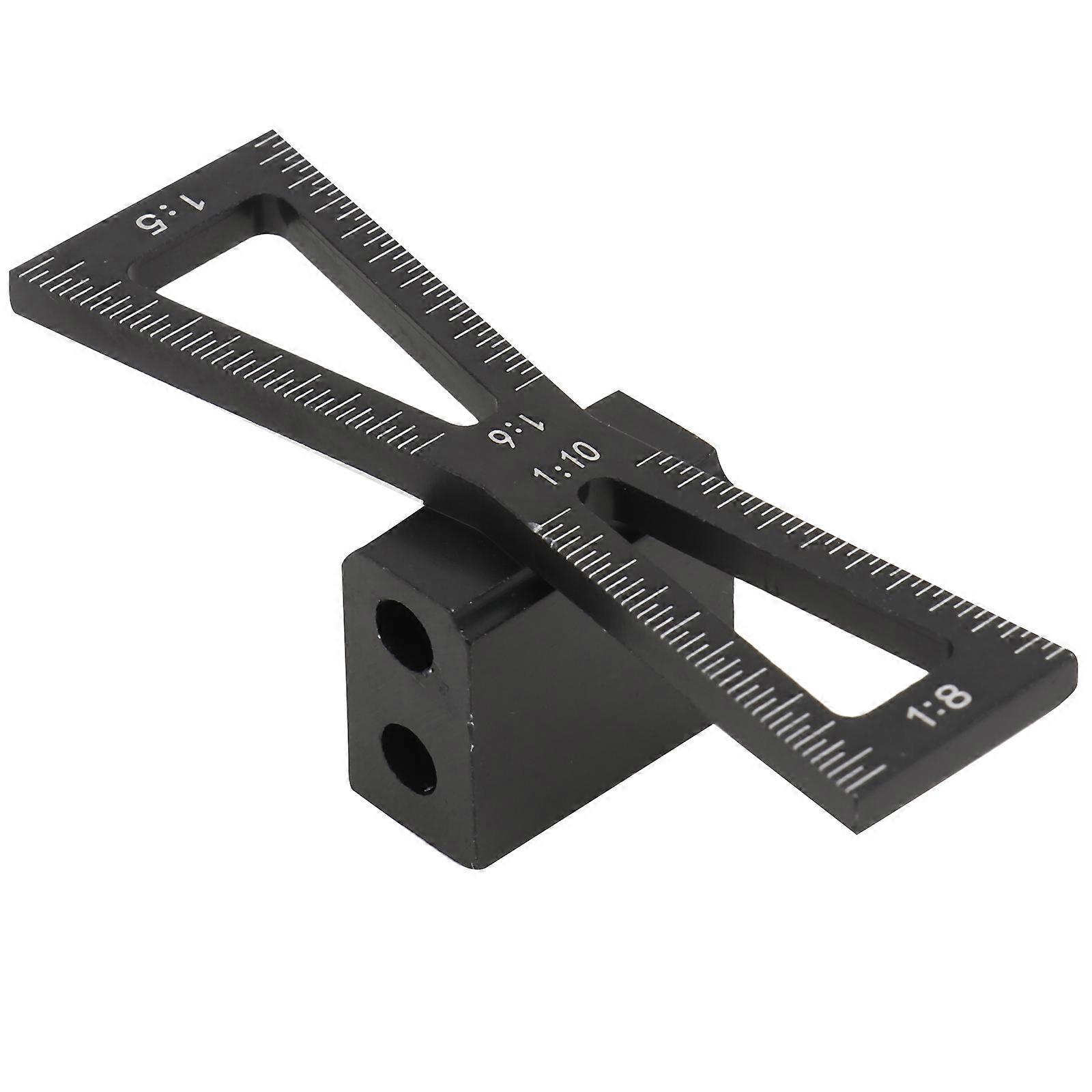 Dovetail Marking Gauge 1Pcs Woodworking Tool For DIY Projects Black Aluminum With Precise Measurement