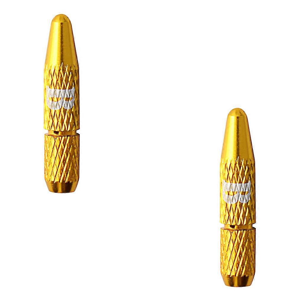 2pcs Golden Alloy Brake Cable Cap Bike Brake Accessory for Efficient and Durable Performance