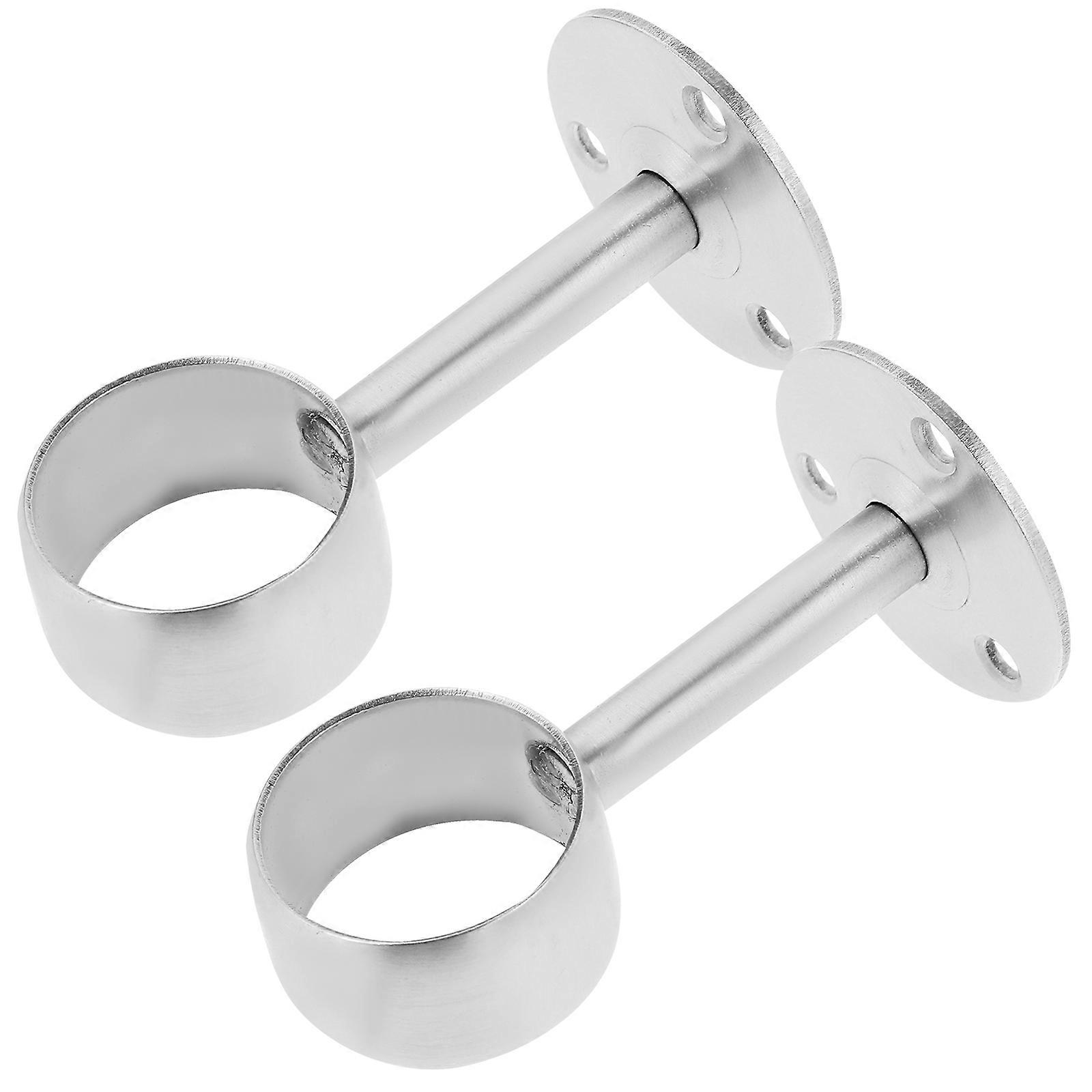 Heavy Duty Shower Curtain Rod Holder Bracket Flange Socket Multi Functional Support Easy Ceiling Wall Installation For Towel And Curtain Use
