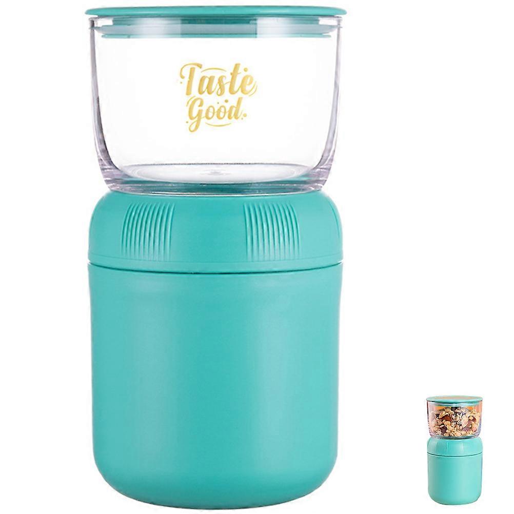 Insulated Food Box Easy To Clean Leak-Proof Thermal Container For Breakfast Lunch Green Color 1Pcs