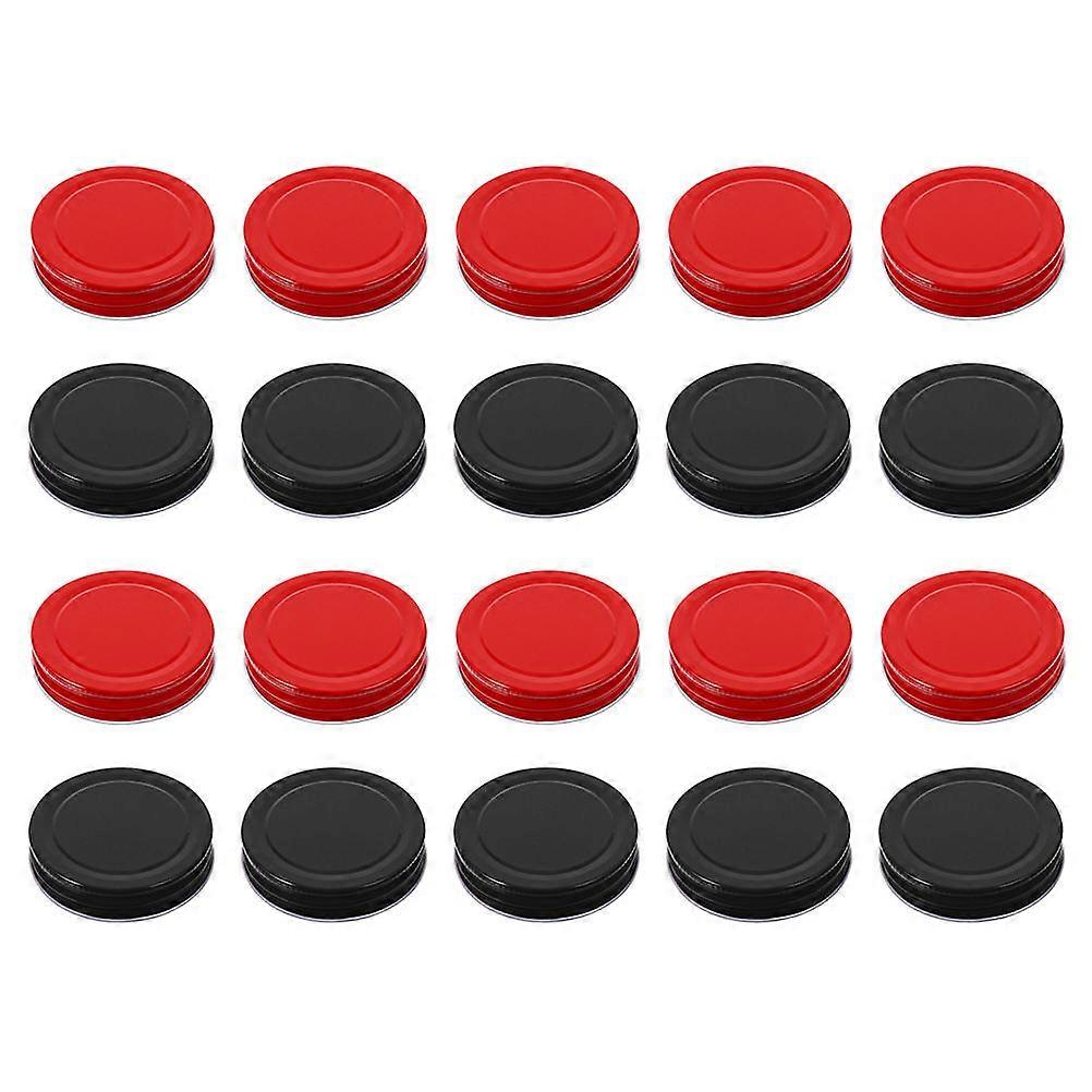 20Set Dust-Proof Jars Lids Perfect Storage Solution For Families Restaurants Coffee Shops 7X7X1.5Cm Black