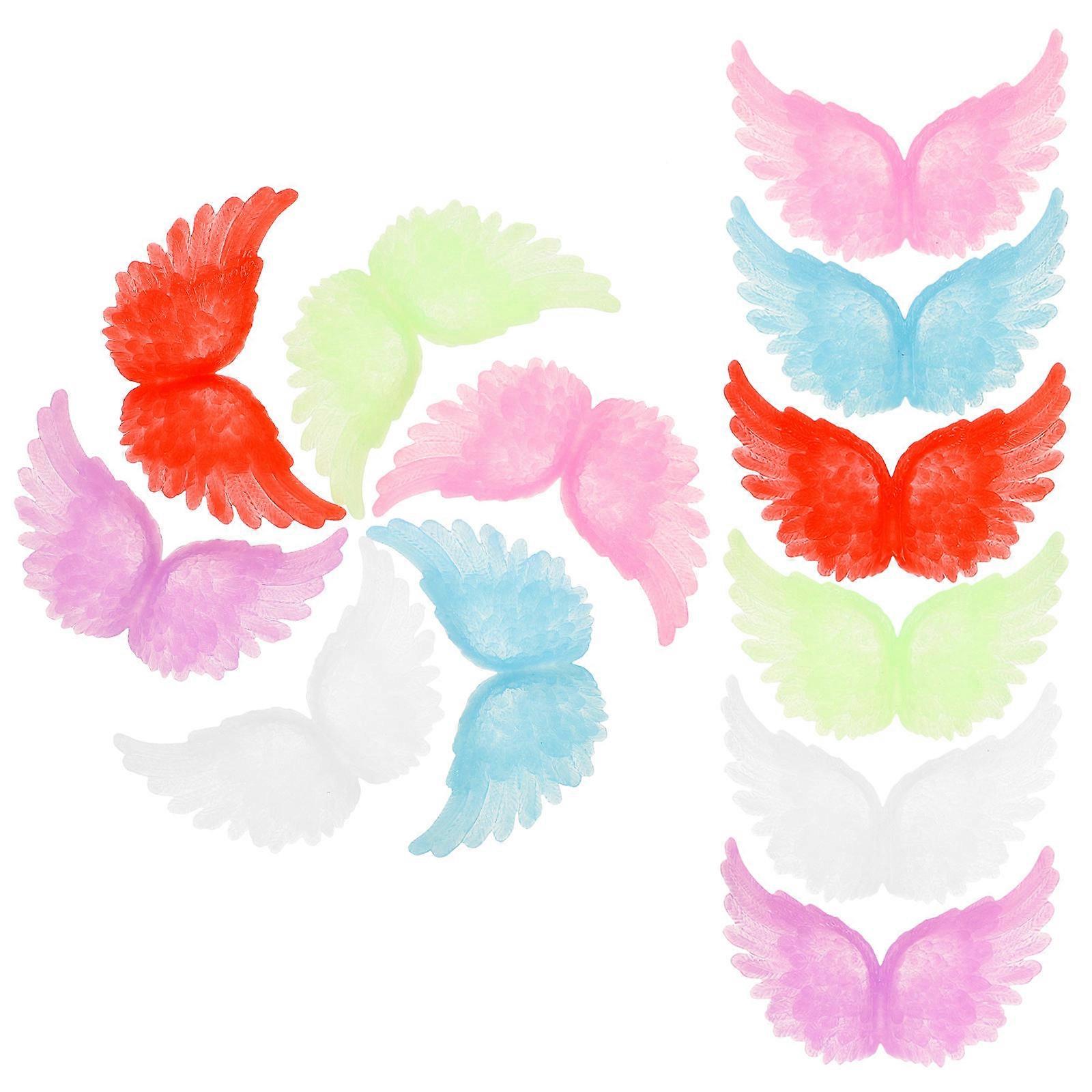 Miniature Angel Wings Patches Decorative Ornaments for Crafts, Costumes, Bags – Mixed Colors – 12pcs Set for DIY and Home Decor Projects