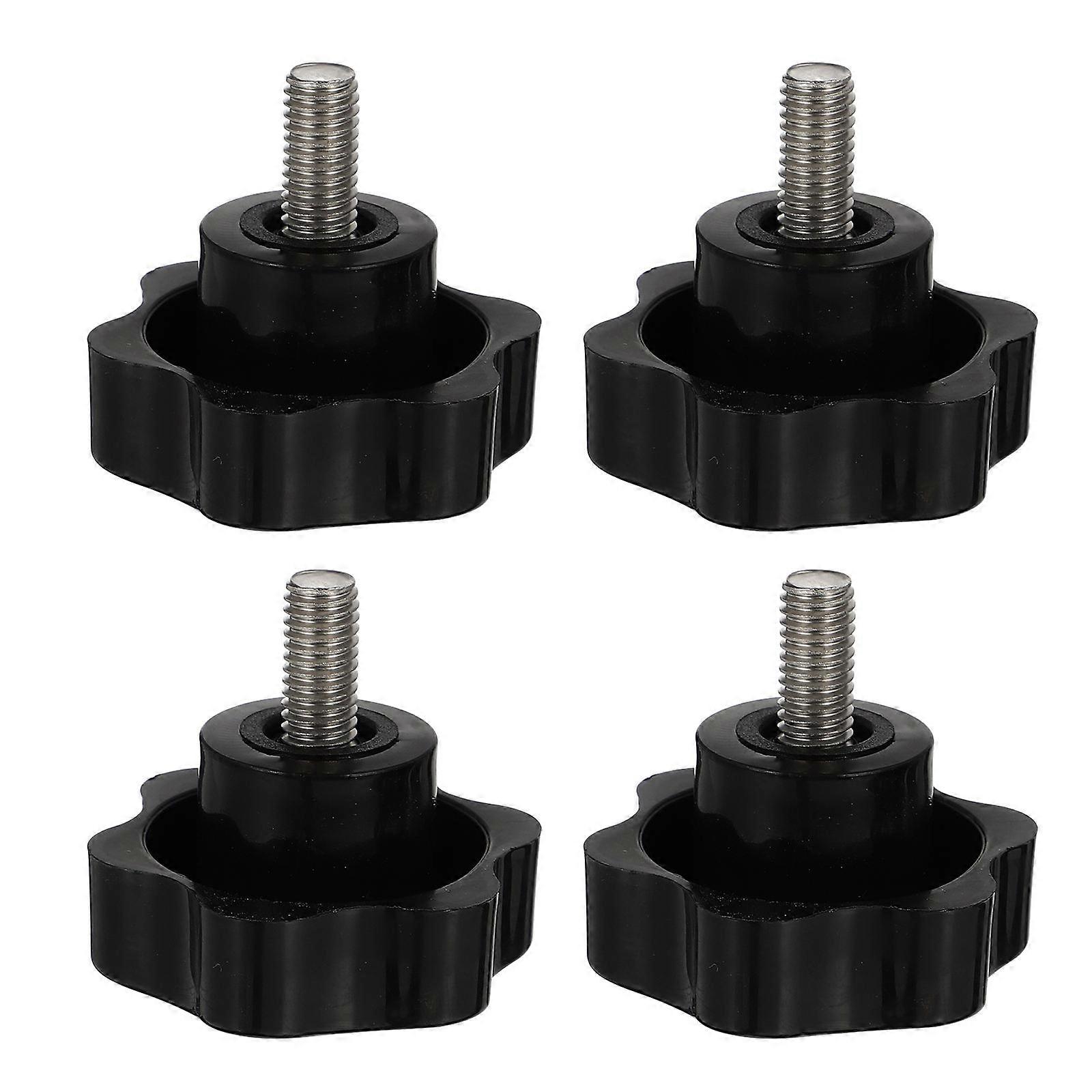 Black Clamping Knob Handle with Hex Star Design for Easy Grip and Installation M8 x 16
