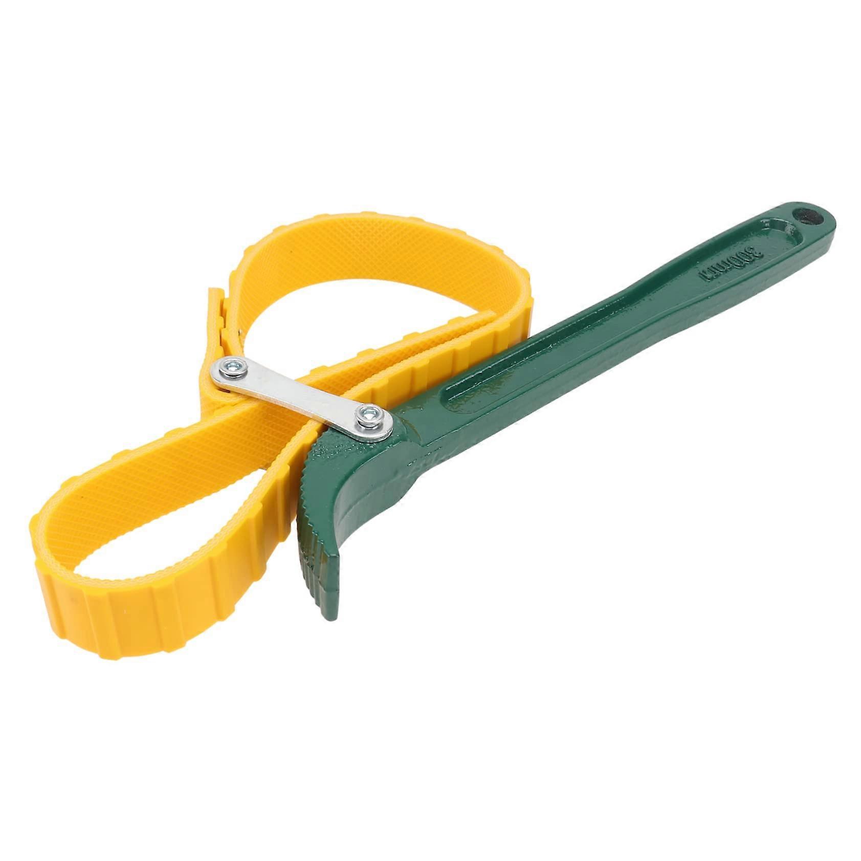 Adjustable Oil Filter Wrench for Cars, Green and Orange Band Style, Durable, Compact, Easy to Transport, Compatible with Various Filter Sizes