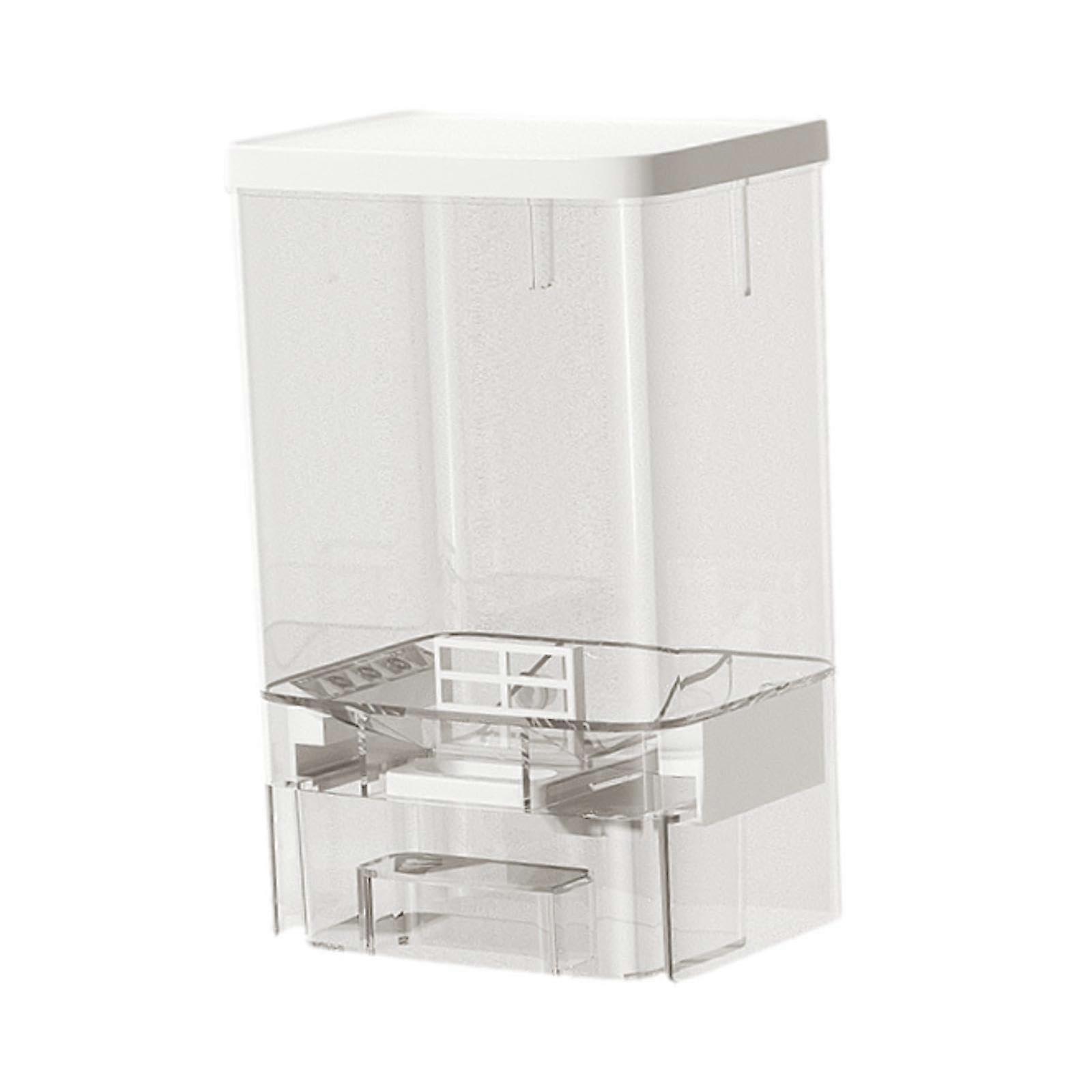 Laundry Powder Storage Container 1.8L Wall Mounted Dry Food Box with Slope Funnel System for Easy Dispensing