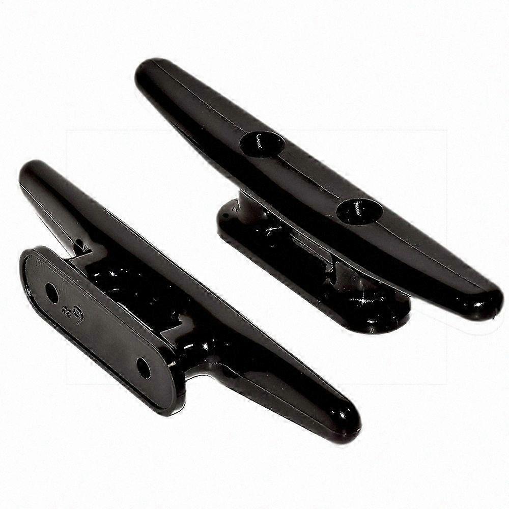 2er-Pack schwarze Nylon-Bootsklampe 6 Zoll - Seilklampe, Kajak, Bootsdockklampe - Perfekt für Marine, de