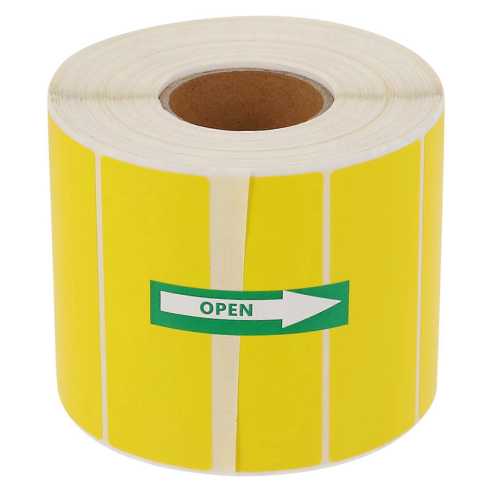 Yellow Copper Plate Adhesive Stickers for Adornment Waterproof and Elegant Label Stickers 1500pcs Continuous Roll