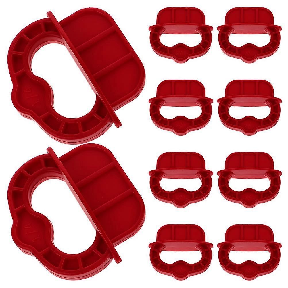 24pcs Deck Board Jig Red Spacer Rings 1/4 Inch Gap Deck Tool for Composite Plank and Pressure Treated Decking