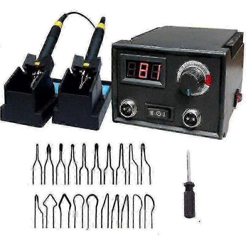 Pyroengraver For Wood Crafts - 60w Double Burner Station With 23 Tips