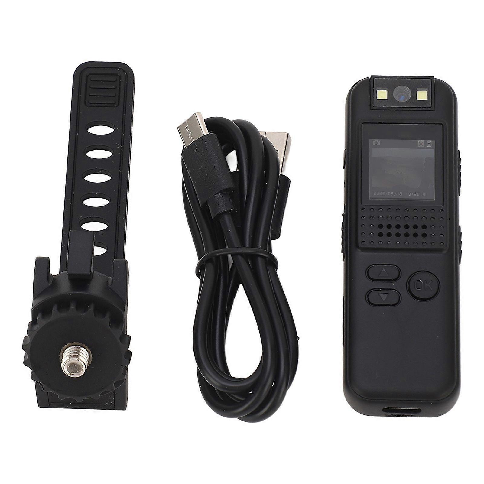 Body Cam 1080P HD Video Portable Personal Security Sport DV Camera with 180 Degree Rotatable Lens