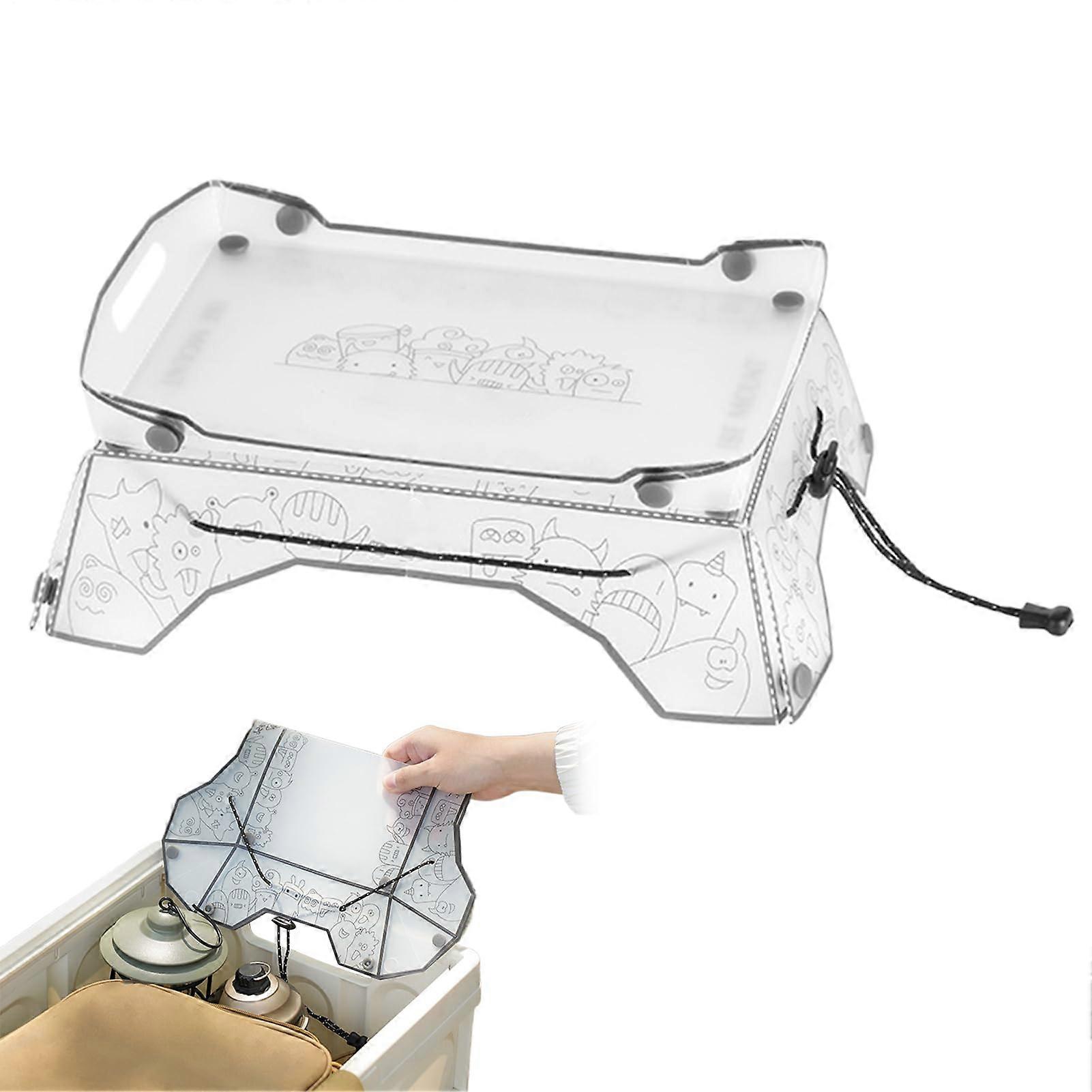 Folding Camping Table Portable Outdoor Table 2-In-1 Tray Foldable Beach Fishing Picnic