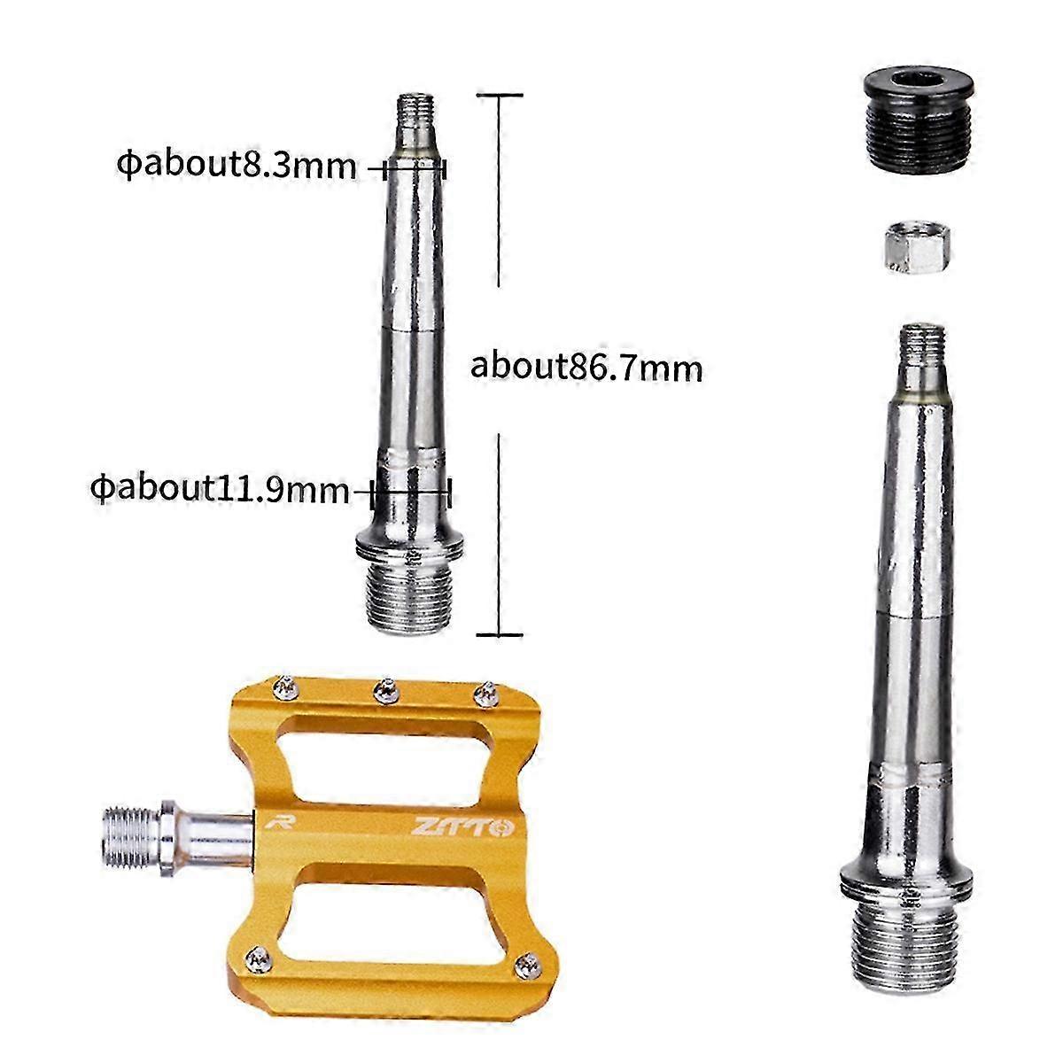 Road Bike Ultralight Flat Pedal Gold