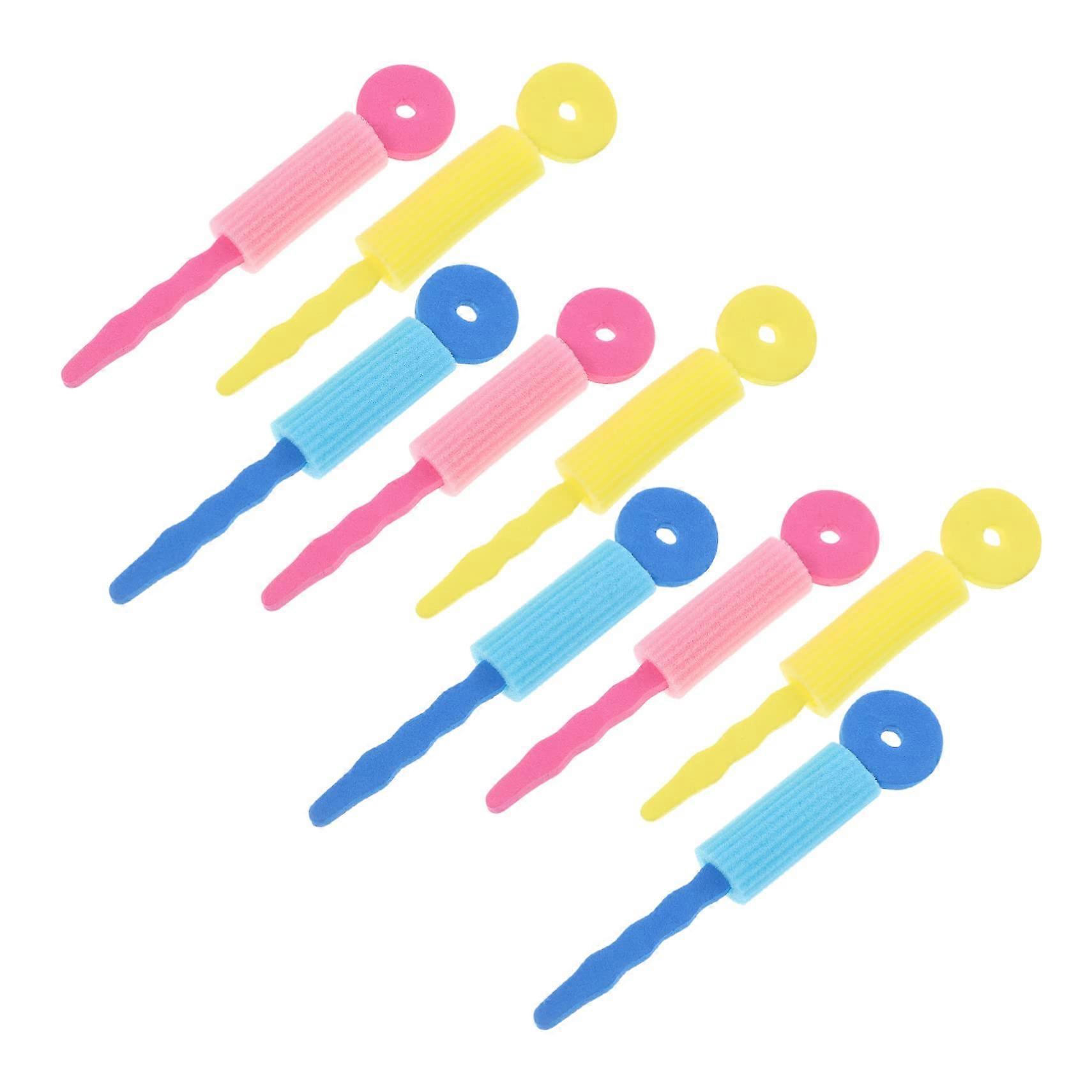Sponge Hair Rollers Set Of 9 No Heat Curlers For Long Hair Soft Foam Overnight Curls Portable Curling Accessories
