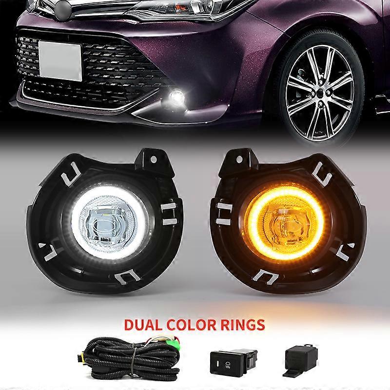 Applicable LED Fog Lamp For Toyota Corolla AXIO 2015~ON Daytime Running Lights DRL White Yellow