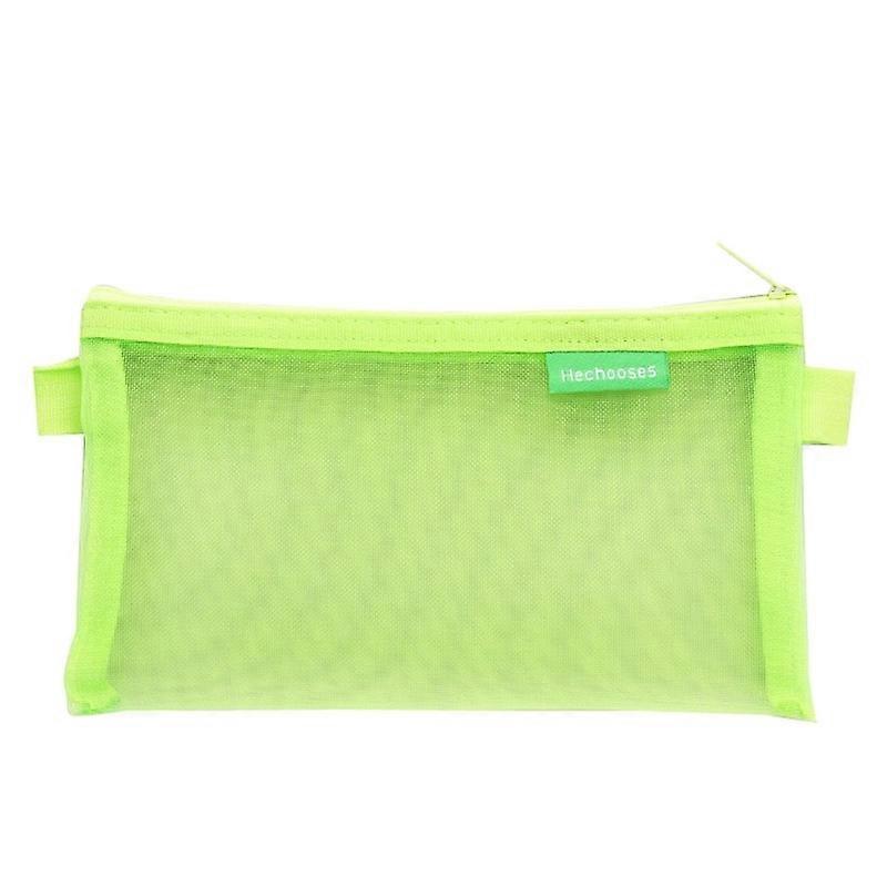 Hechooses D033 Mesh Pen Bag, Style: Square (Green)