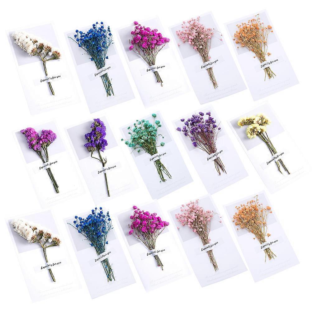 Creative Thank You Cards with Dry Flower Design for Blessing Perfect for Friends and Family 20PCS Assorted Color