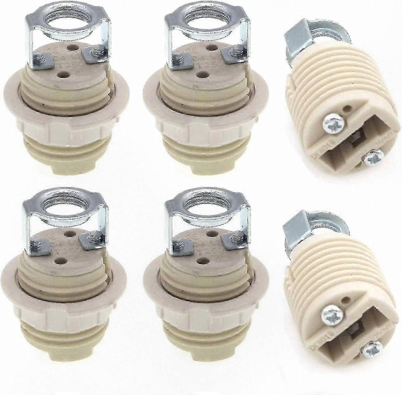 G9 Ceramic Lamp Holder with Bracket, Threaded Socket for Halogen Lighting Fixtures