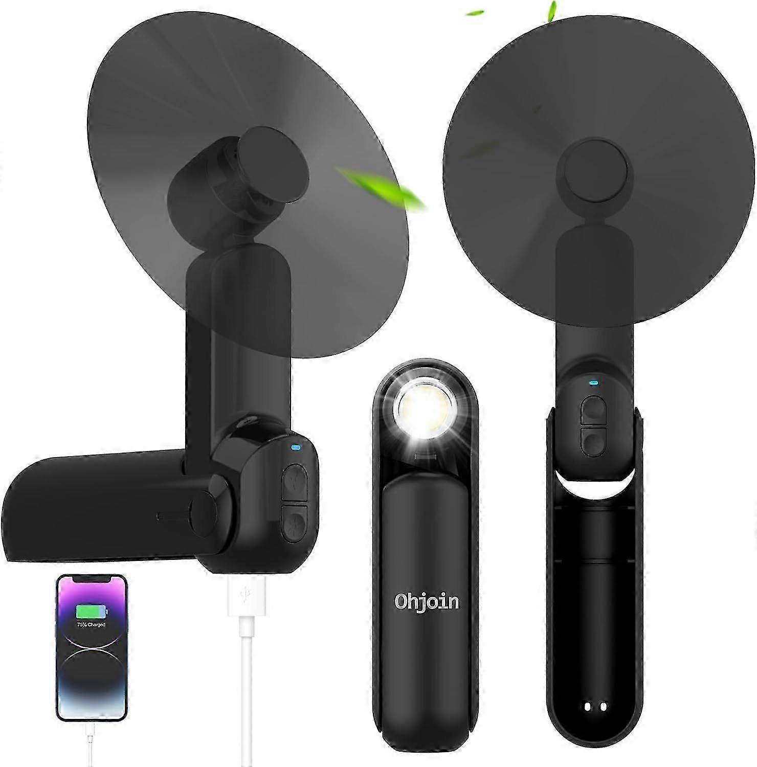 2025 Latest Model 4 IN 1 Portable Mini Handheld Fan,Personal Foldable Pocket Fan with Pow