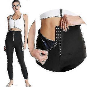 Frauen Sauna Sweat Hose Shapewear High Waisted Shorts Workout Anzug Taille Trainer Sweatsuit