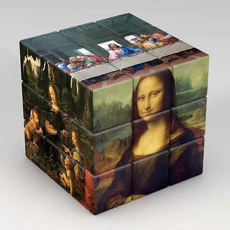 3x3x3 Magic Cube Planeter Astronauter Berömda målningar Kändiskonst Magic Cube Barnpussel Magic Cube