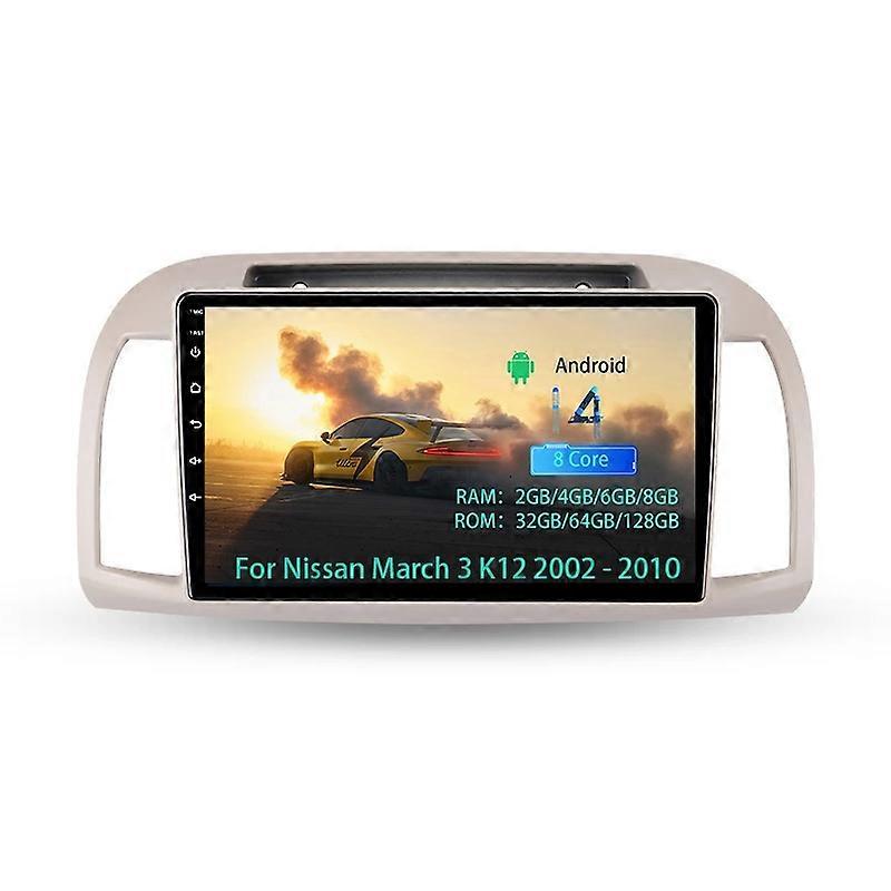 For Nissan March Micra K12 2002 - 2010 Car Radio Android 13 Multimedia Video Player CarPlay Auto