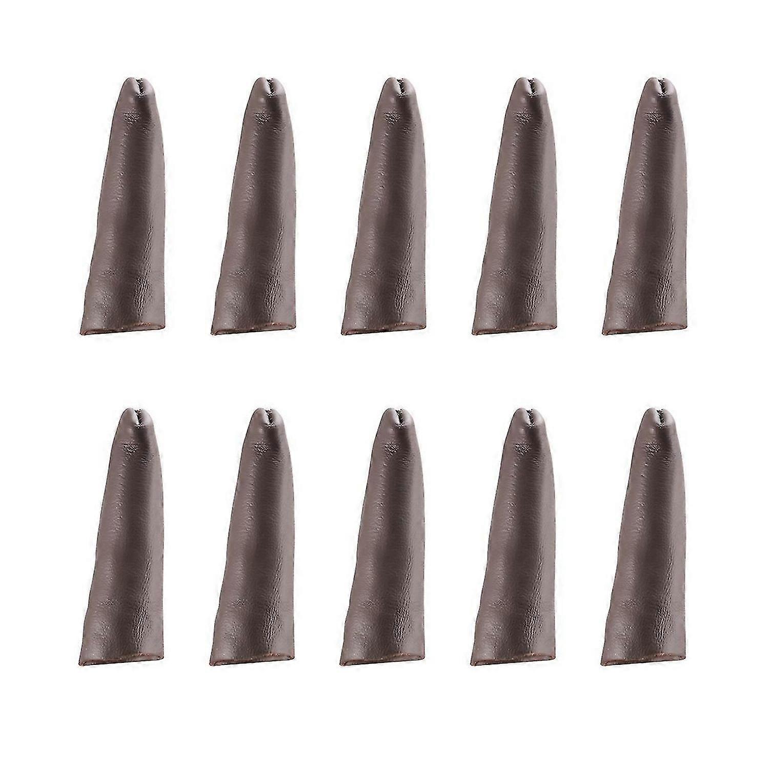 Leather Finger Protector Finger Thimble Guards Tools,Brown