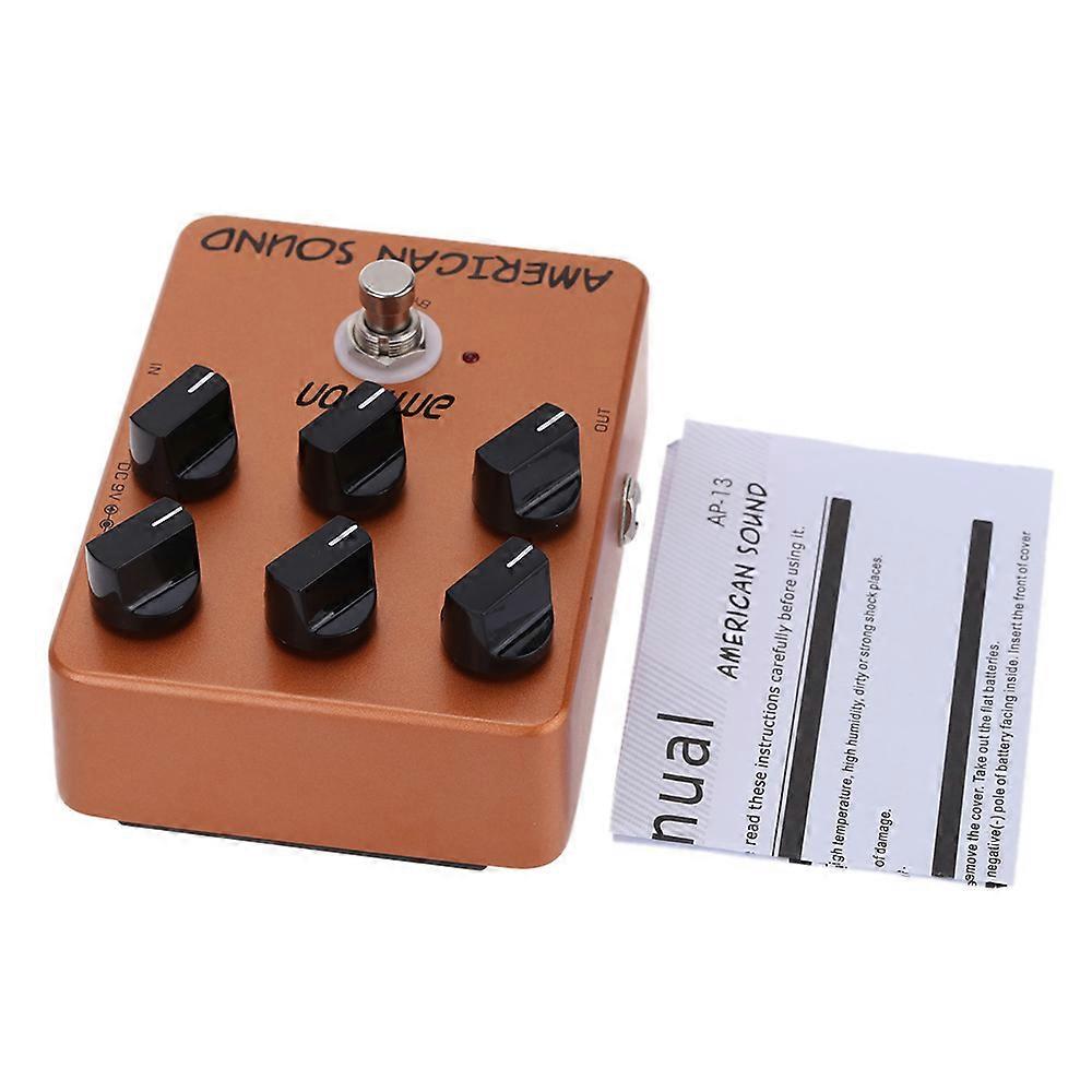 Ammoon AP-13 Guitar Amp Simulator Pedal 12x9x5.5cm Aluminum Alloy