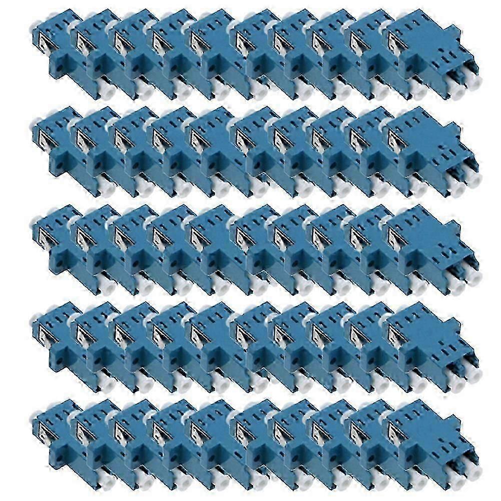 50 stuks LC duplex glasvezeladapter LC optische vezelkoppeling LC glasvezelflens LC connector