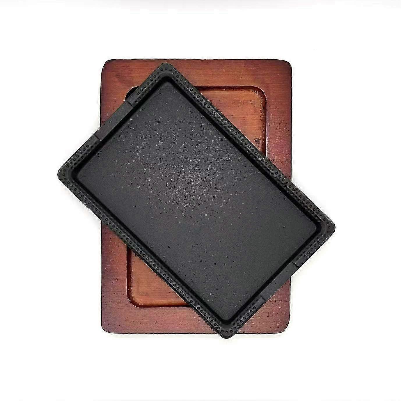 27x18cm Cast Iron Steak Platter - Square Skillet for Sizzling Meats & Roti Baking 2025