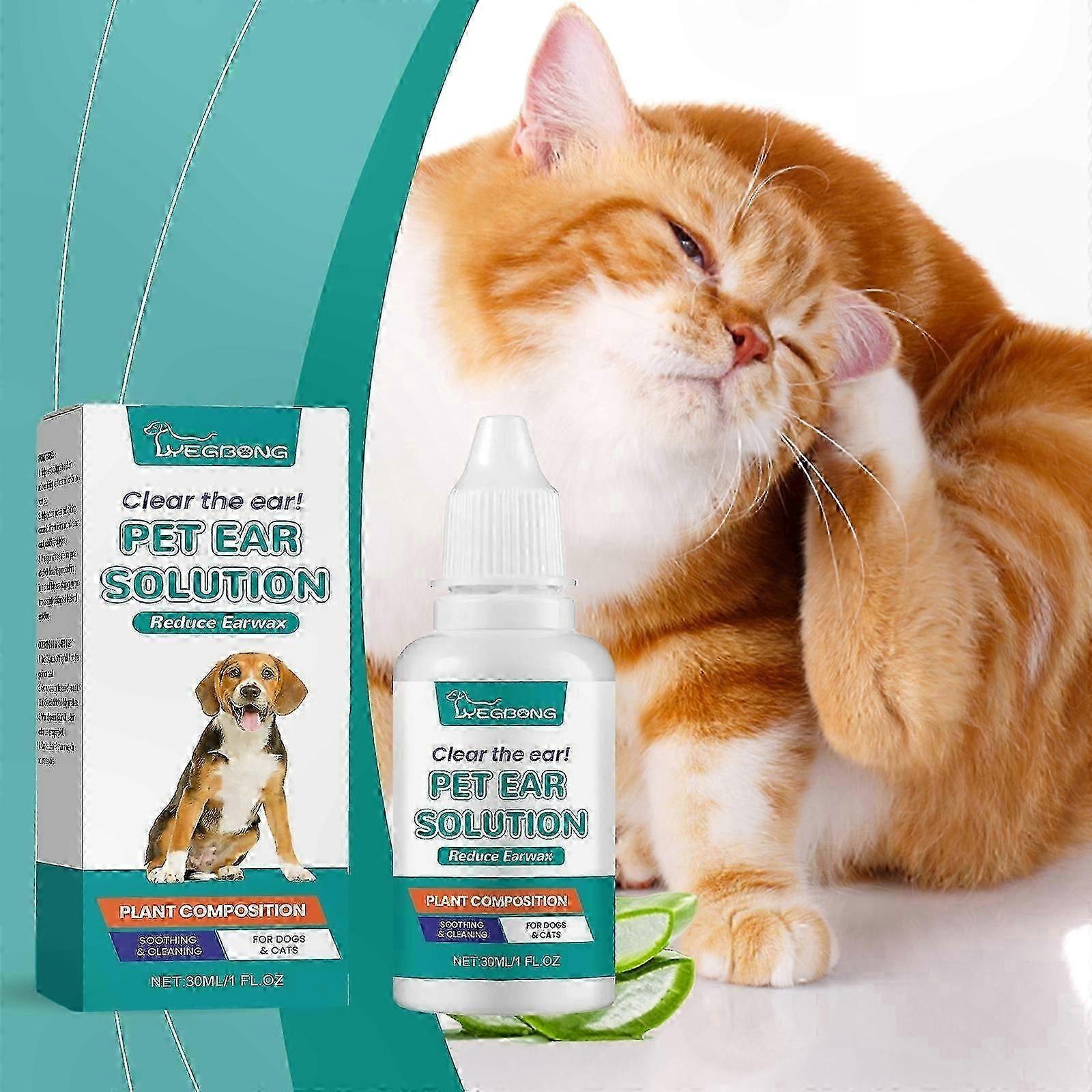 Ear Cleanser for Pets, Reduces Wax and Debris, Calms Irritation, Freshens Odor for Cats and Dogs