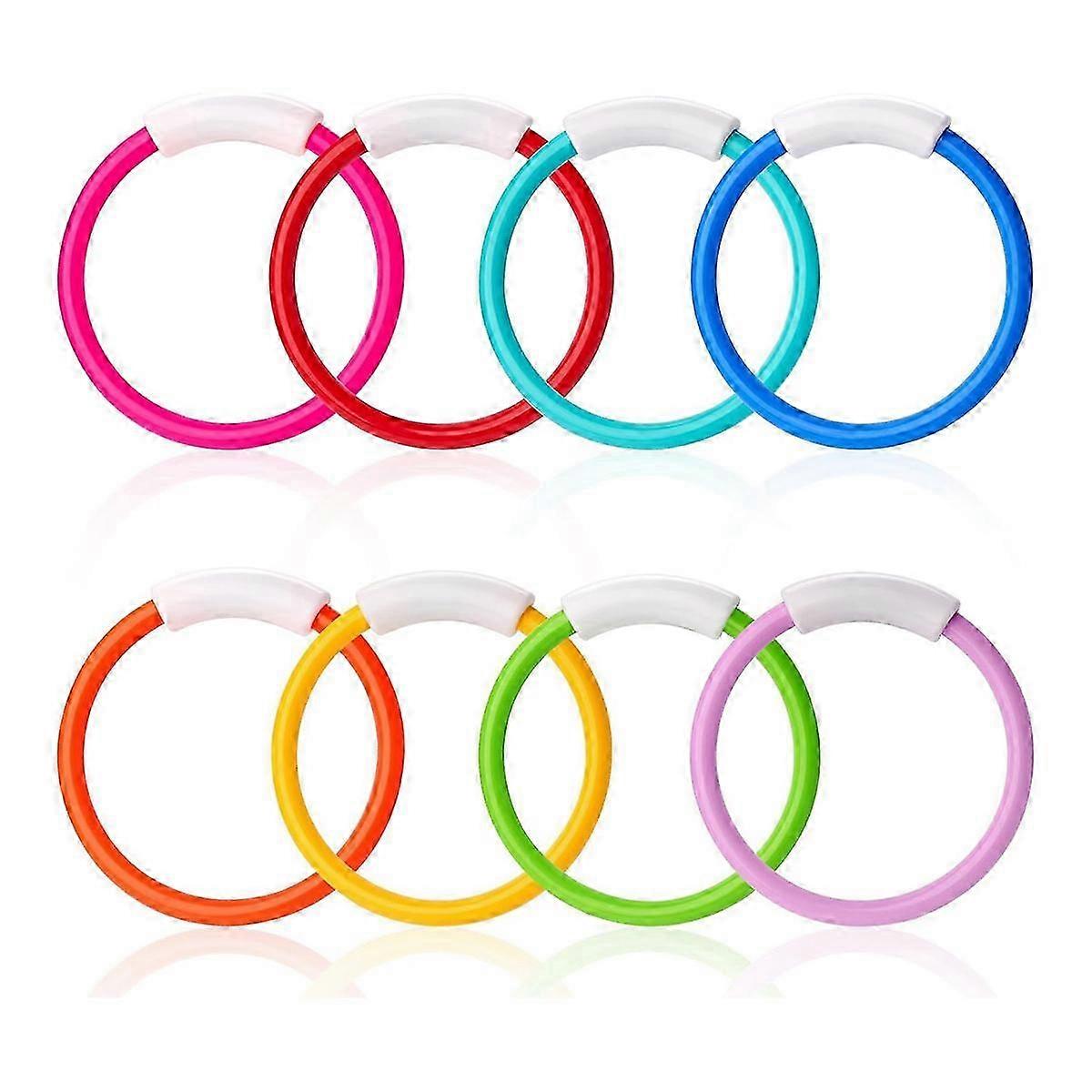 suitable for 8PCS Dive Rings Pool Toys, Colorful Pool Rings for Kids, Underwater Training, Swimming Pool Dive Rin-jc