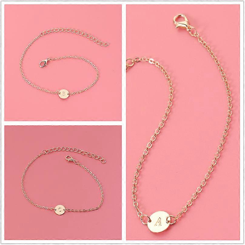 Adjustable Letter Bracelet for Womens Featuring Letter A