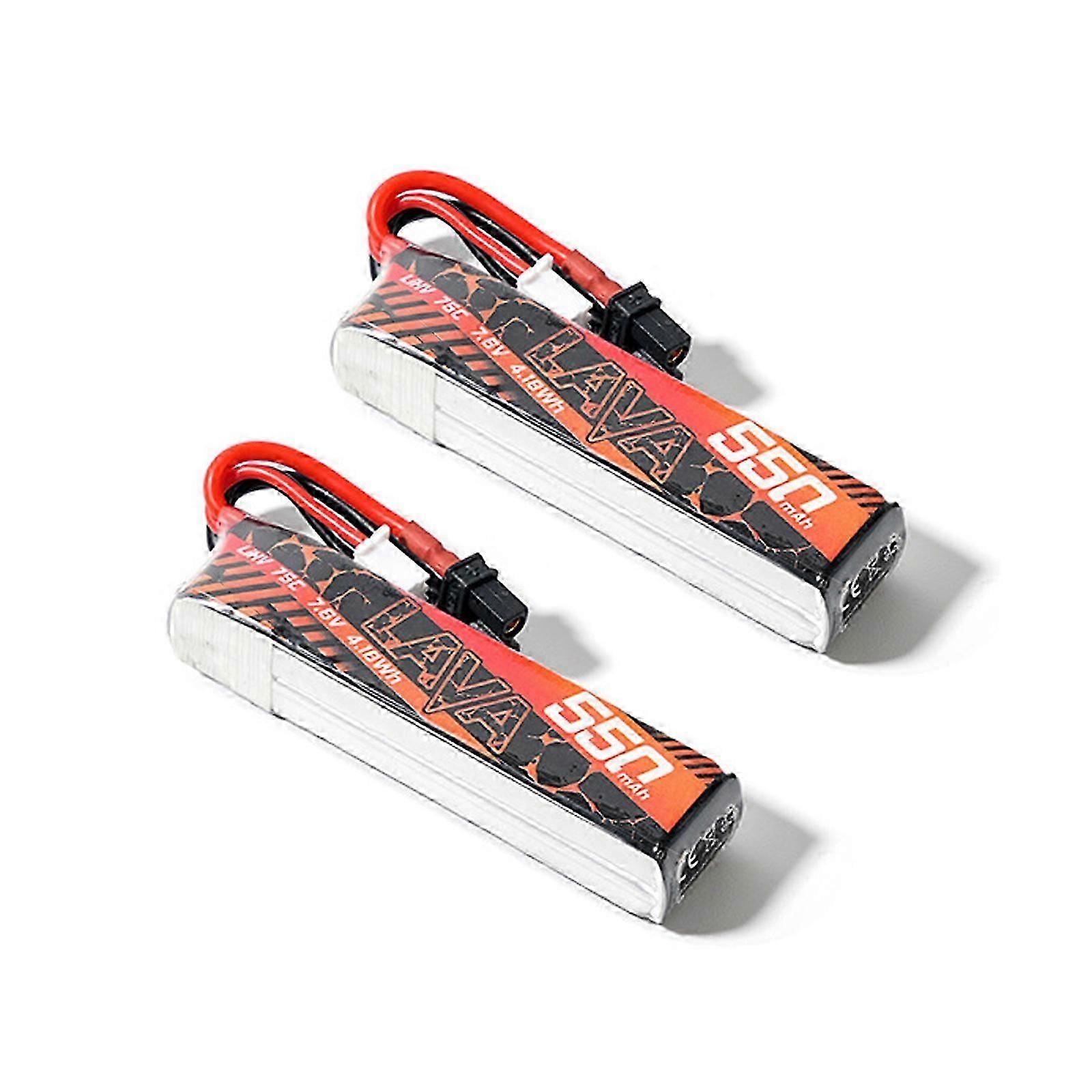 Pack of 2pcs 2S 3S 4S 550mAh UAV Battery XT30 16AWG Connector for Aircraft and UAV Extended Flight Time